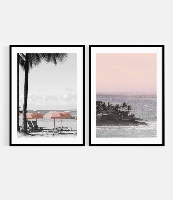 Pink Brolly Beach + Palm Tree Point