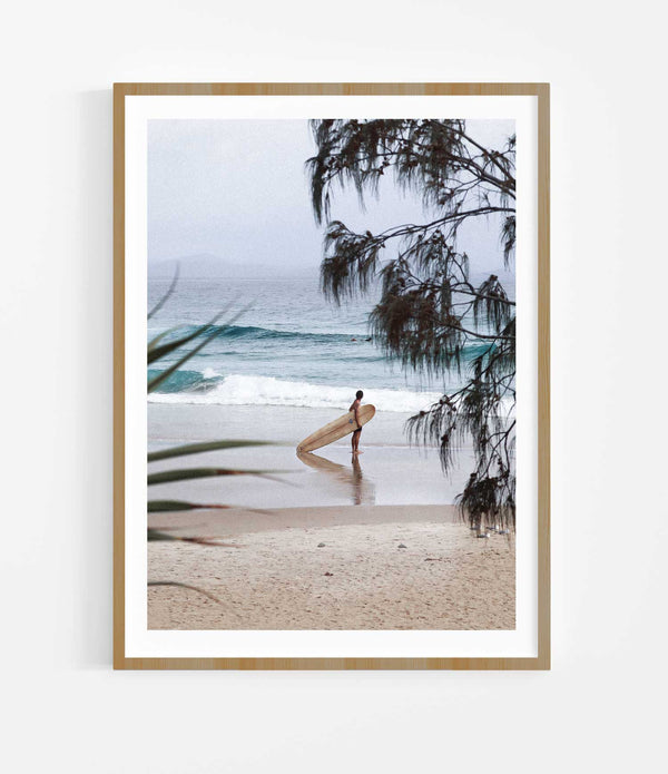 Salty Byron Bay<br>Small 56x71cm <br> Natural Frame
