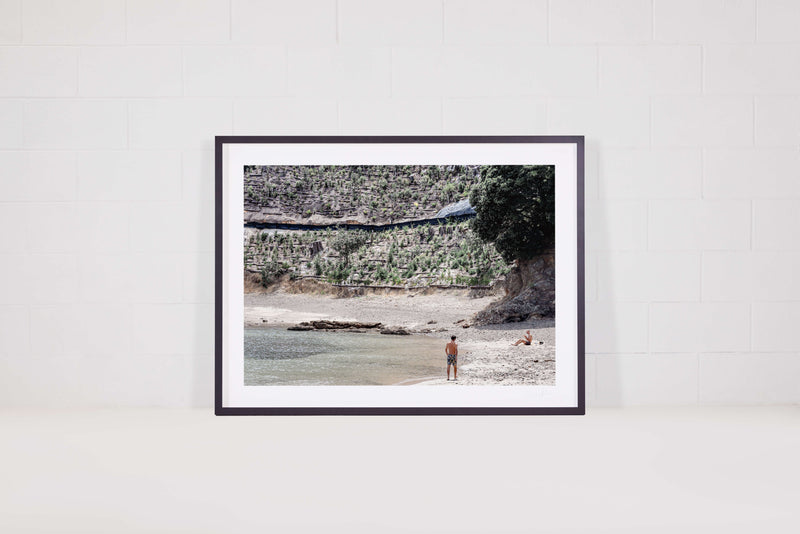 Bay Bathers in Color Landscape