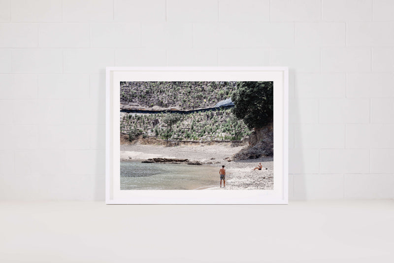 Bay Bathers in Color Landscape